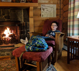 log cabins in the woods